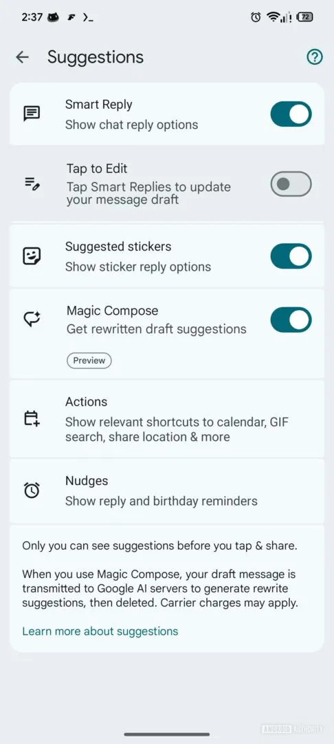 Google Messaggi copia URL: novità in arrivo