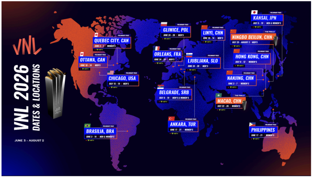 Volleyball Nations League 2026 live su VBTV