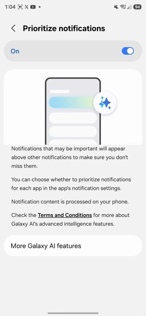 Priorità notifiche: la nuova funzione che arriverà con One UI 8.5