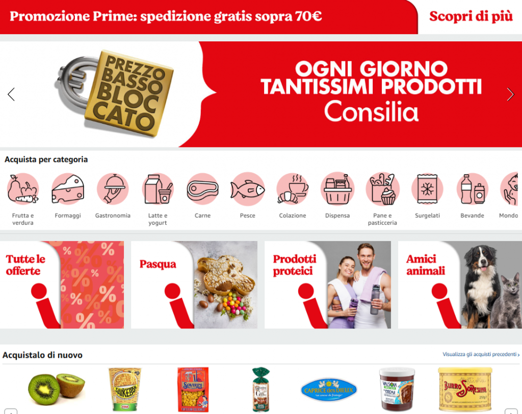 Amazon Italmark: spesa online a Brescia