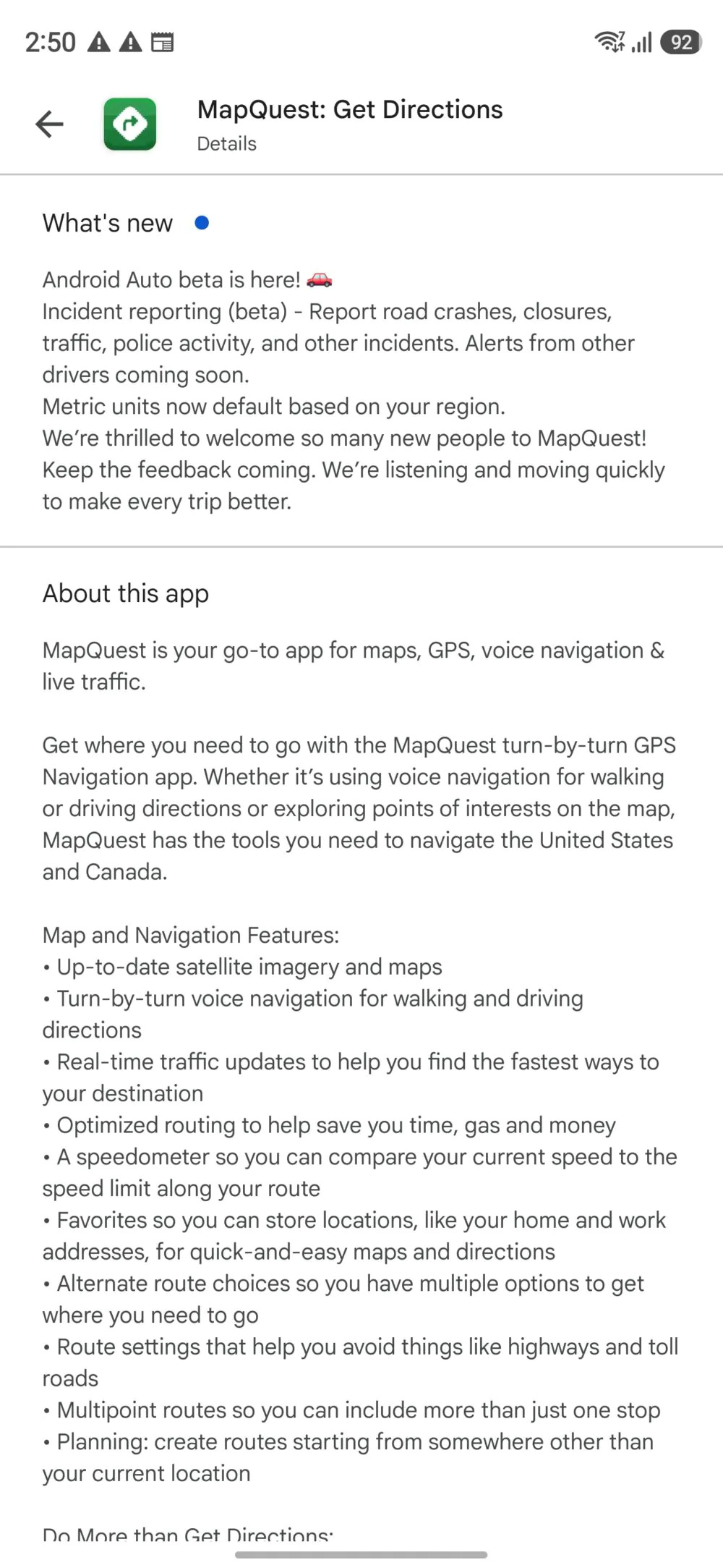 MapQuest torna protagonista e debutta su Android Auto