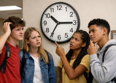 Ragazzi non sanno leggere orologio analogico