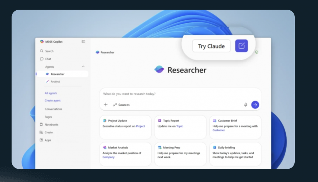 Microsoft 365 Copilot amplia la scelta dei modelli e integra Anthropic
