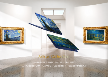 MSI Prestige 14 Flip AI+ diventa un’opera di Van Gogh