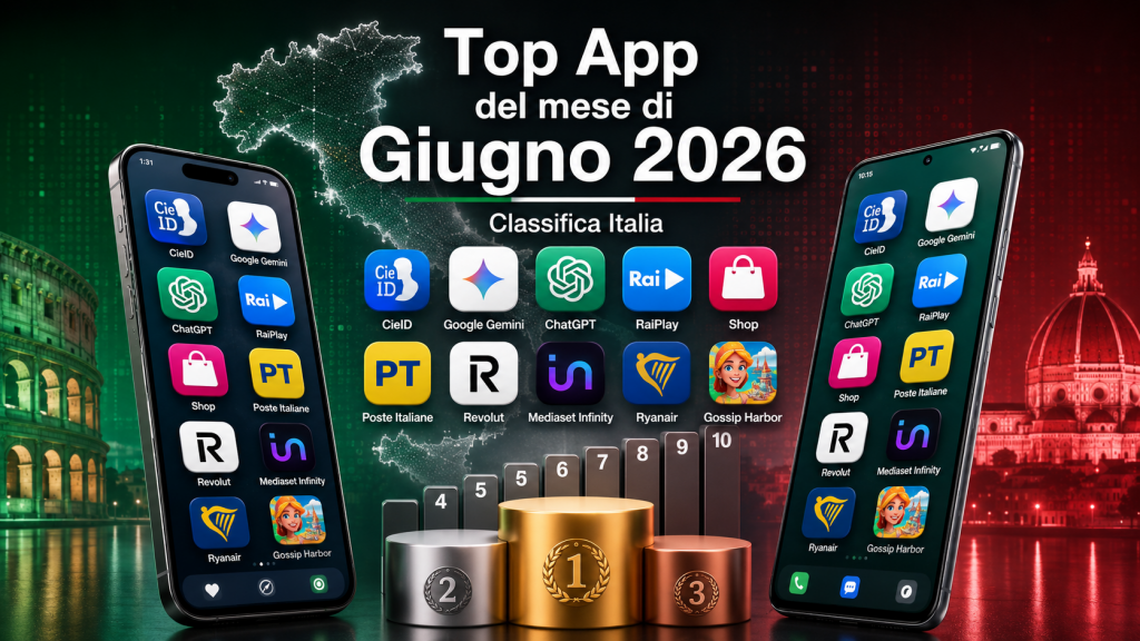 Top App mese di Giugno: classifica Italia
