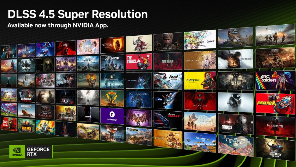 DLSS 4.5 Super Resolution è disponibile da oggi per tutti