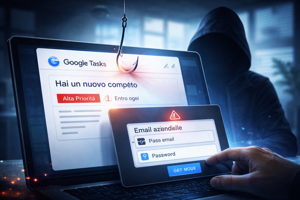 Phishing con Google Tasks: nuova truffa ruba credenziali aziendali