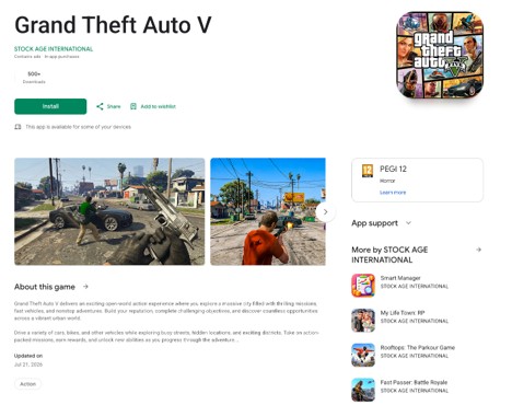 Google Play Early Access sfruttato dai truffatori: c’è anche GTA V