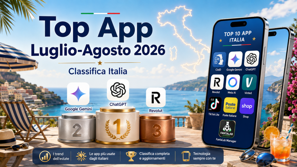 Top App Luglio Agosto 2026: classifica Italia