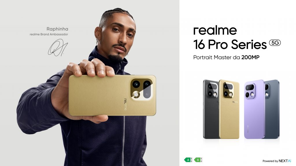 Raphinha nuovo brand ambassador della serie realme 16 Pro