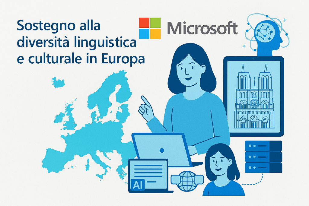 Microsoft e l'IA per la diversità linguistica e culturale in Europa
