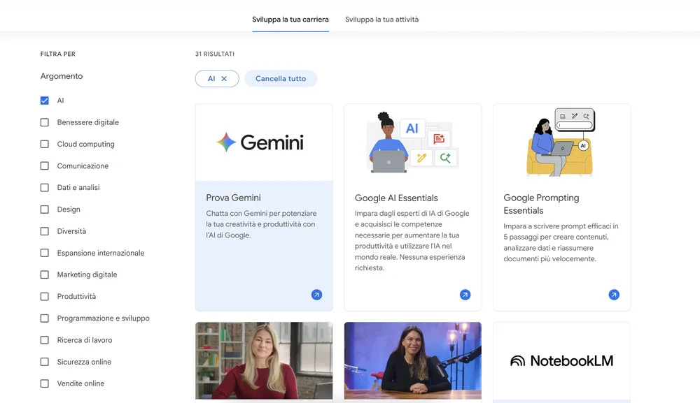 Google AI Italia: competenze, formazione e ricerca