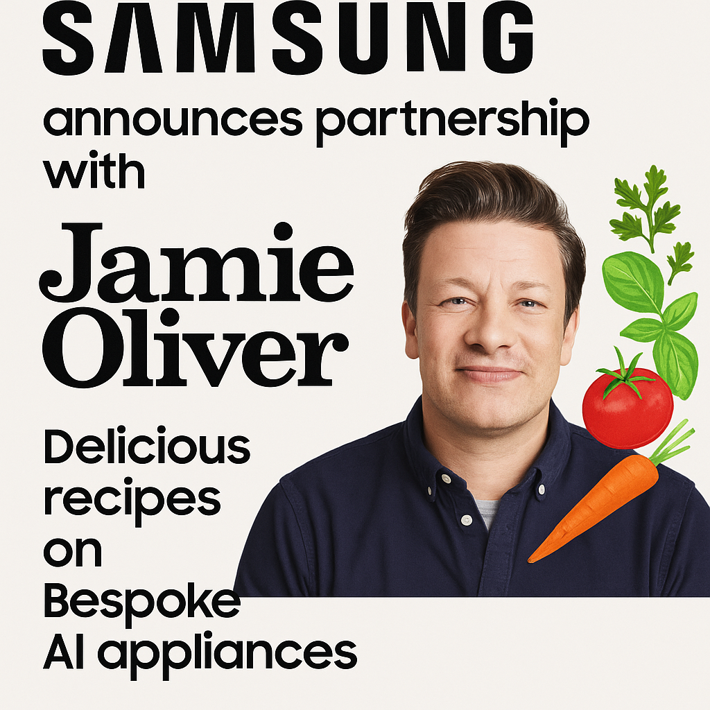 Samsung e Jamie Oliver: cucinare con Bespoke AI è più facile e gustoso