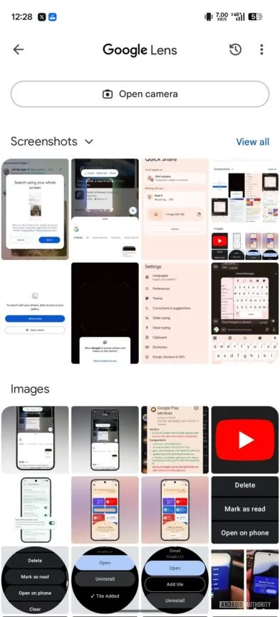 Google Lens seleziona foto in automatico